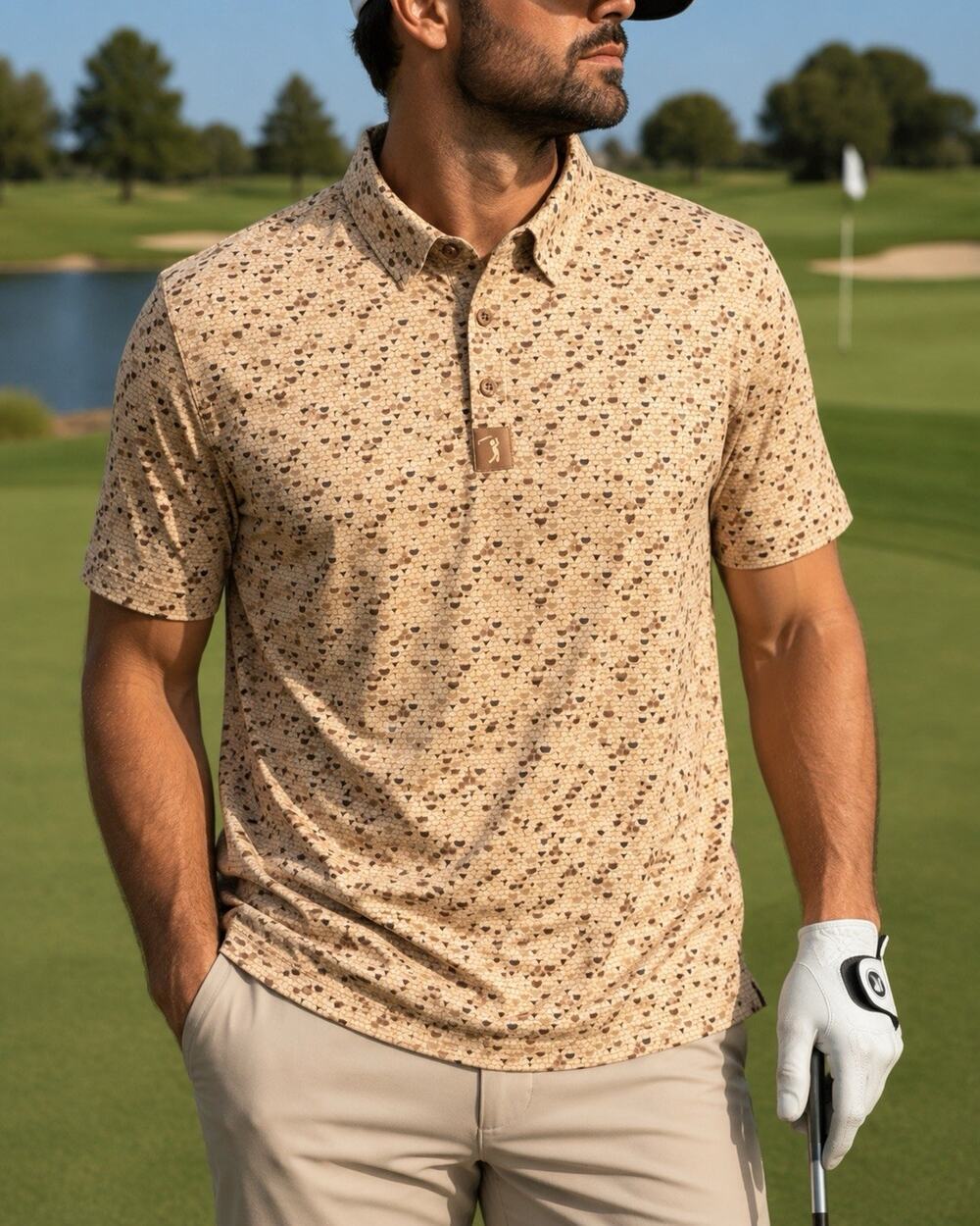 Bogey Bros Golf Polo Shirt Men’s 2XL Hidden Thong Butt Print Performance Stretch